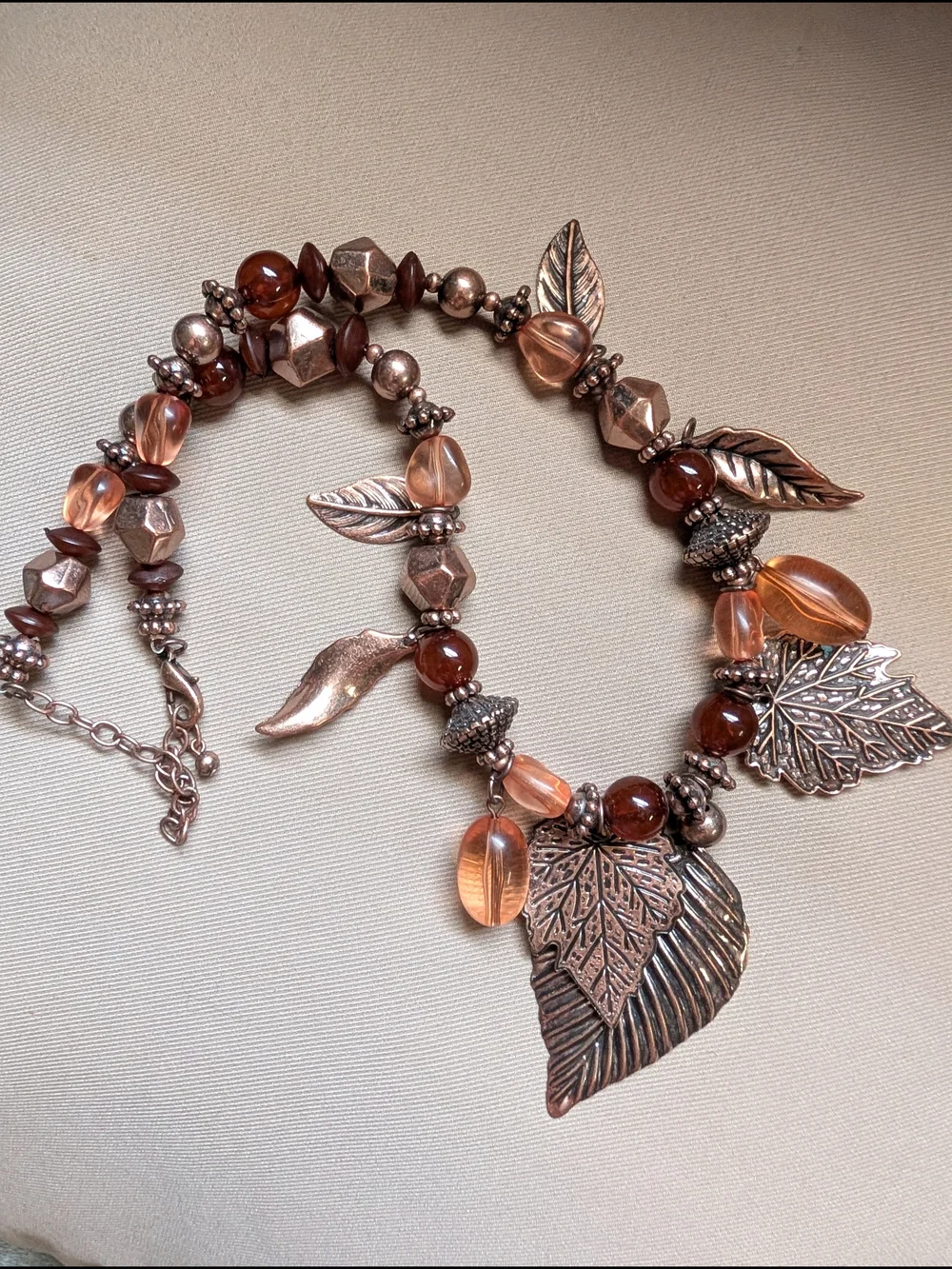 Lightweight Fall Leaves Charm Style Necklace